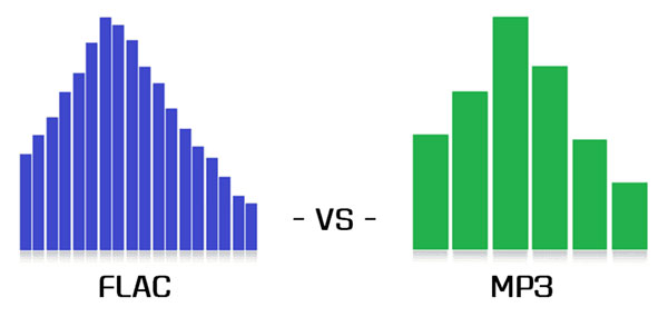 FLAC形式 VS MP3形式